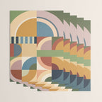 Abstract Bauhaus Geometry Sophisticated Autumn Wrapping Paper Gallery Image 3