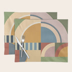 Abstract Bauhaus Geometry Sophisticated Autumn Placemat Gallery Image 1
