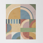 Abstract Bauhaus Geometry Sophisticated Autumn Throw Blanket Gallery Image 2