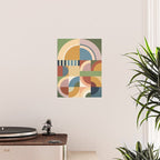 Abstract Bauhaus Geometry Sophisticated Autumn Poster Gallery Image 2