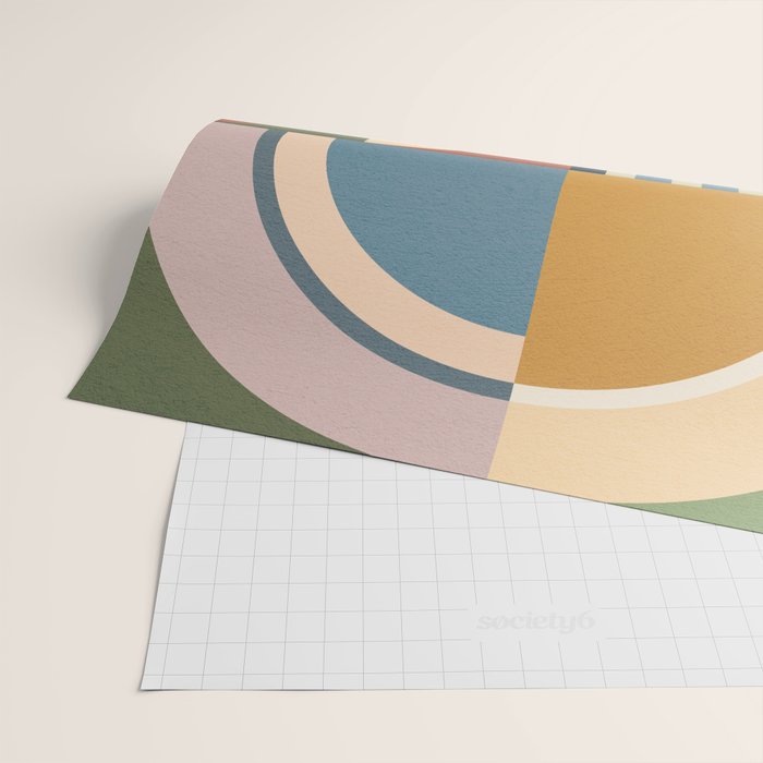 Abstract Bauhaus Geometry Sophisticated Autumn Wrapping Paper Gallery Image 2