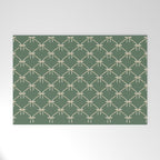 Bows & Ribbons Pattern XXVI Natural Green Welcome Mat Gallery Image 1