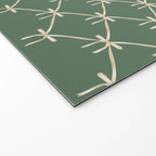 Bows & Ribbons Pattern XXVI Natural Green Welcome Mat Gallery Image 2