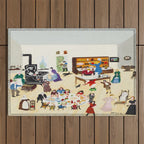 Anna Mary Robertson 'Grandma' Moses Thanksgiving American Folk Art Outdoor Rug Gallery Image 1
