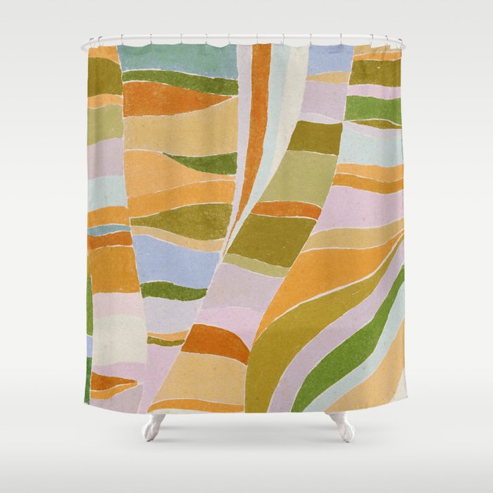 Colorful Flow Shower Curtain Gallery Image 1