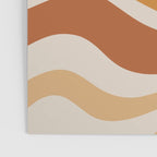 Modern Retro Liquid Swirl Abstract Square in Terracotta Earth Tones Poster Gallery Image 3