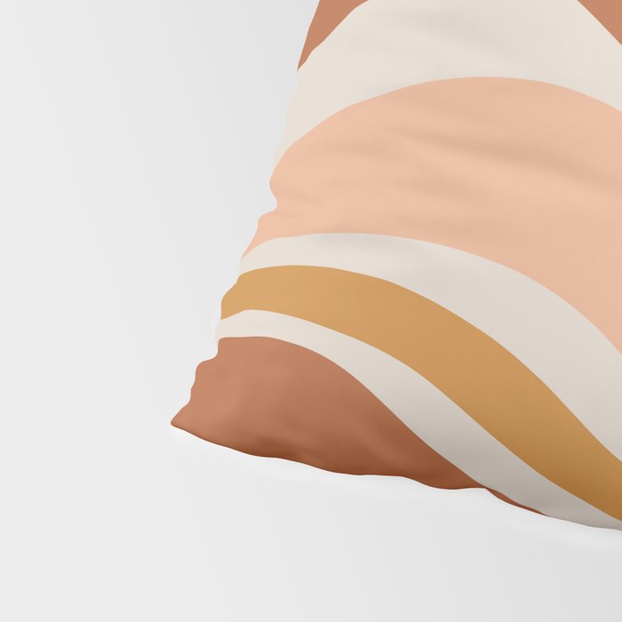 Modern Retro Liquid Swirl Abstract Square in Terracotta Earth Tones Pillow Sham Gallery Image 4