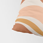 Modern Retro Liquid Swirl Abstract Square in Terracotta Earth Tones Pillow Sham Gallery Image 4