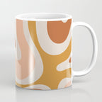 Modern Retro Liquid Swirl Abstract Square in Terracotta Earth Tones Coffee Mug Gallery Image 1