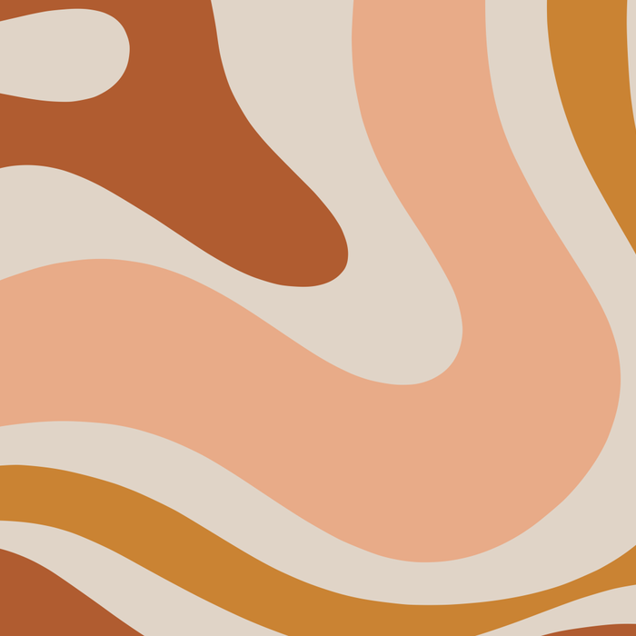 Modern Retro Liquid Swirl Abstract Square in Terracotta Earth Tones Coffee Mug Gallery Image 2