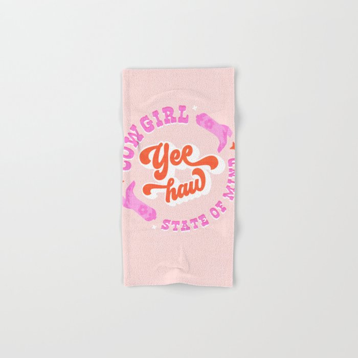 Yee Haw Cowgirl State of Mind Bath Towel Gallery Image 1