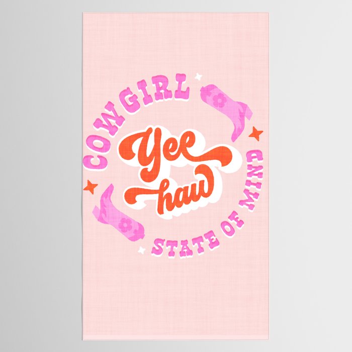 Yee Haw Cowgirl State of Mind Tablecloth Gallery Image 2