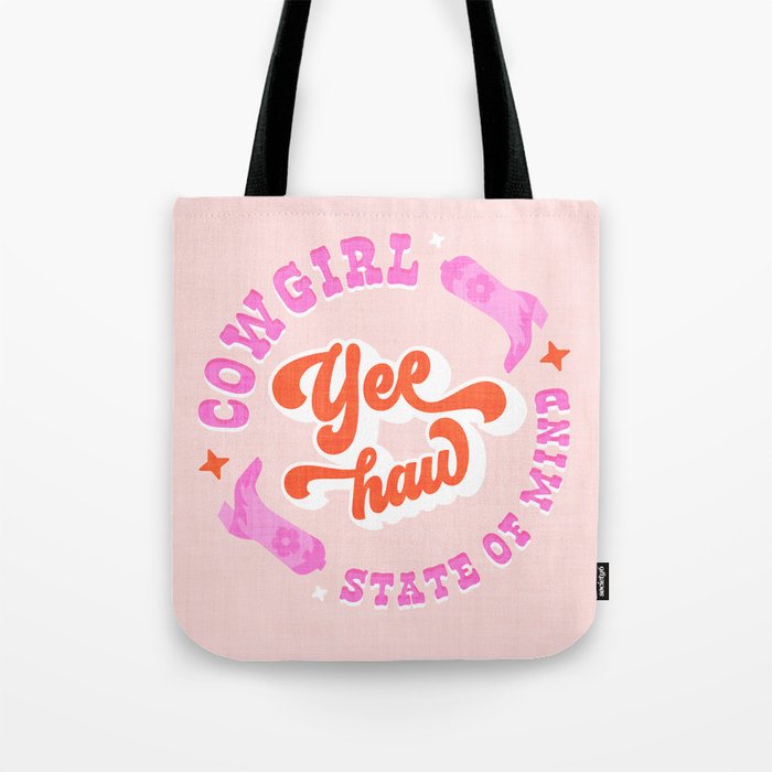 Yee Haw Cowgirl State of Mind Tote Bag Gallery Image 1