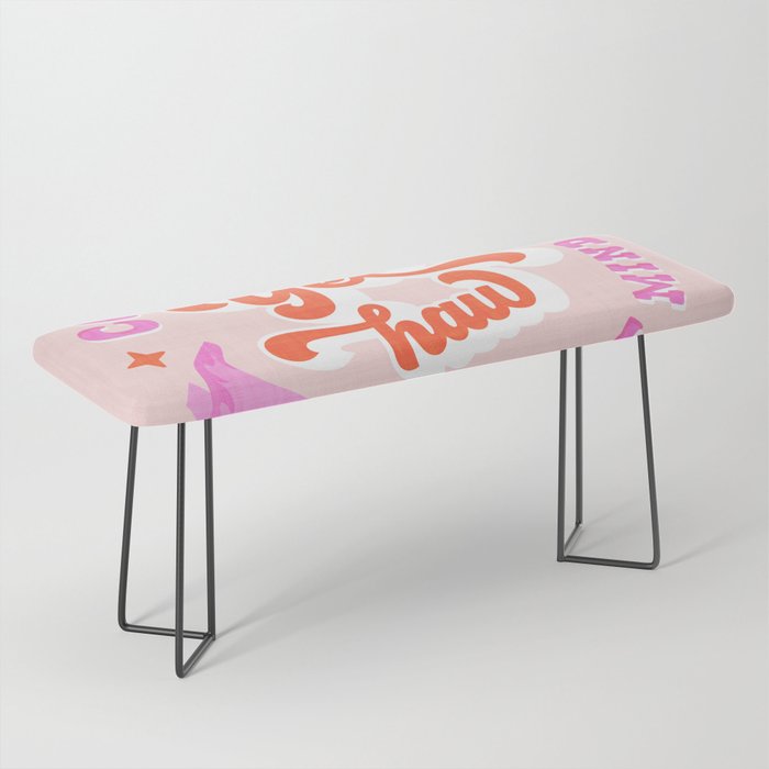 Yee Haw Cowgirl State of Mind Bench Gallery Image 1