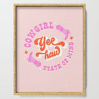 Yee Haw Cowgirl State of Mind Serving Tray Gallery Image 1