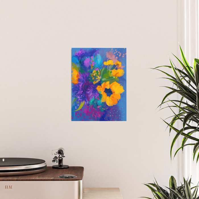 Bouquet In Blue Poster Gallery Image 2