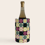 Retro Flowers Check Pattern I Wine Chiller Gallery Image 3