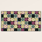 Retro Flowers Check Pattern I Desk Mat Gallery Image 3