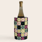 Retro Flowers Check Pattern I Wine Chiller Gallery Image 1