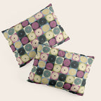 Retro Flowers Check Pattern I Pillow Sham Gallery Image 3
