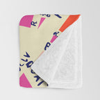 paris map pink Throw Blanket Gallery Image 3