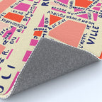 paris map pink Rug Gallery Image 4