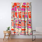 paris map pink Window Curtain Gallery Image 5