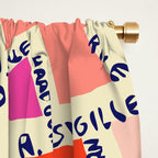 paris map pink Window Curtain Gallery Image 2