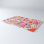 paris map pink Rug Gallery Image 3