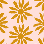 Gold Flowers on Pink Background - Pattern Coffee Mug Gallery Image 2