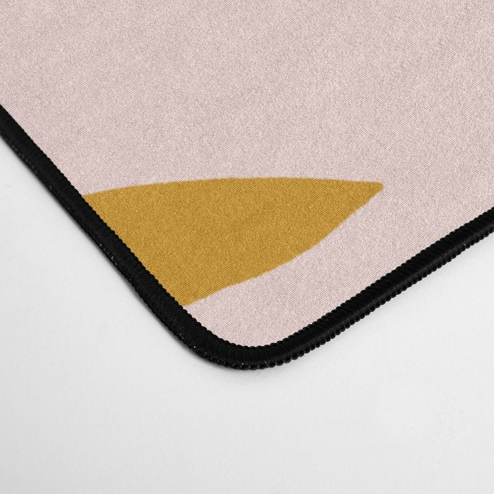 Gold Flowers on Pink Background - Pattern Desk Mat Gallery Image 4