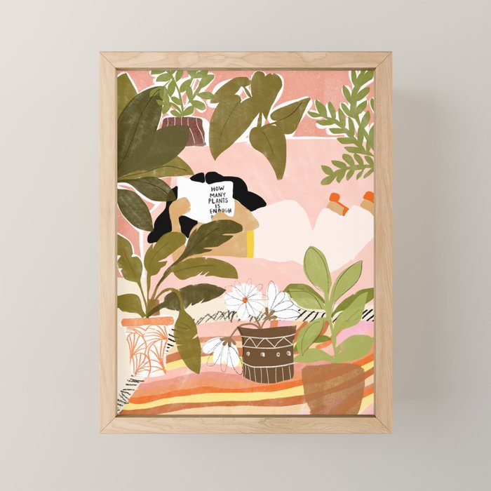 How Many Plants Is Enough Plants? Mini Art Print Gallery Image 1