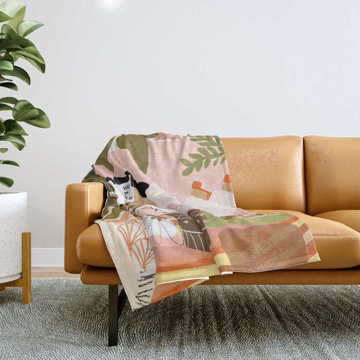 How Many Plants Is Enough Plants? Throw Blanket Gallery Image 1