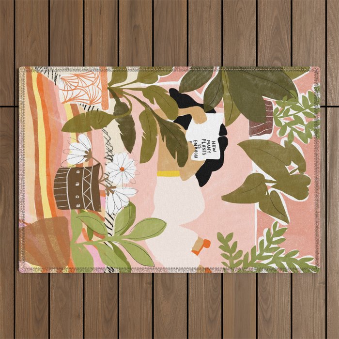 How Many Plants Is Enough Plants? Outdoor Rug Gallery Image 1