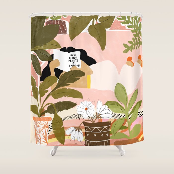 How Many Plants Is Enough Plants? Shower Curtain Gallery Image 1