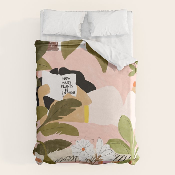 How Many Plants Is Enough Plants? Duvet Cover Gallery Image 6