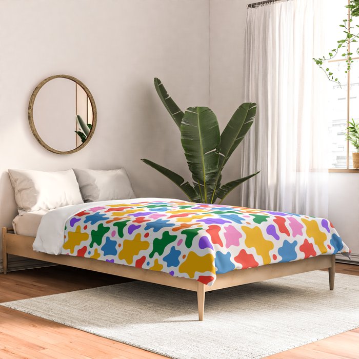 Abstract colorful art splash shape pattern Comforter Gallery Image 2