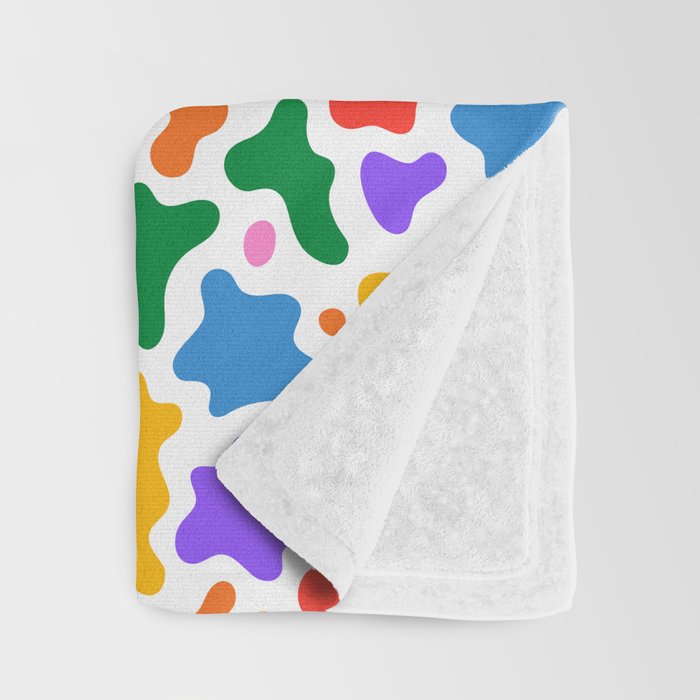 Abstract colorful art splash shape pattern Throw Blanket Gallery Image 3