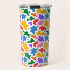 Abstract colorful art splash shape pattern Travel Mug Gallery Image 1
