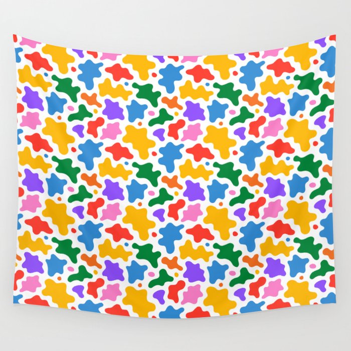 Abstract colorful art splash shape pattern Wall Tapestry Gallery Image 4