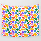 Abstract colorful art splash shape pattern Wall Tapestry Gallery Image 4