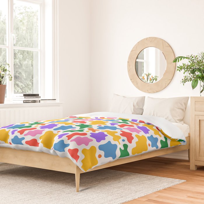 Abstract colorful art splash shape pattern Duvet Cover Gallery Image 2