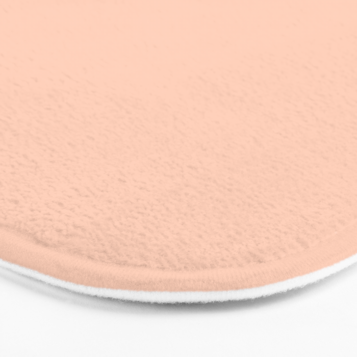 Peach Warm Pink Solid Color Bath Mat Gallery Image 3