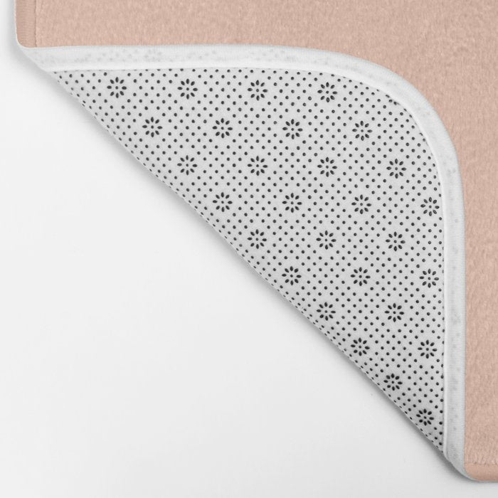 Peach Warm Pink Solid Color Bath Mat Gallery Image 2