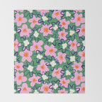 Bright Floral Throw Blanket Gallery Image 2