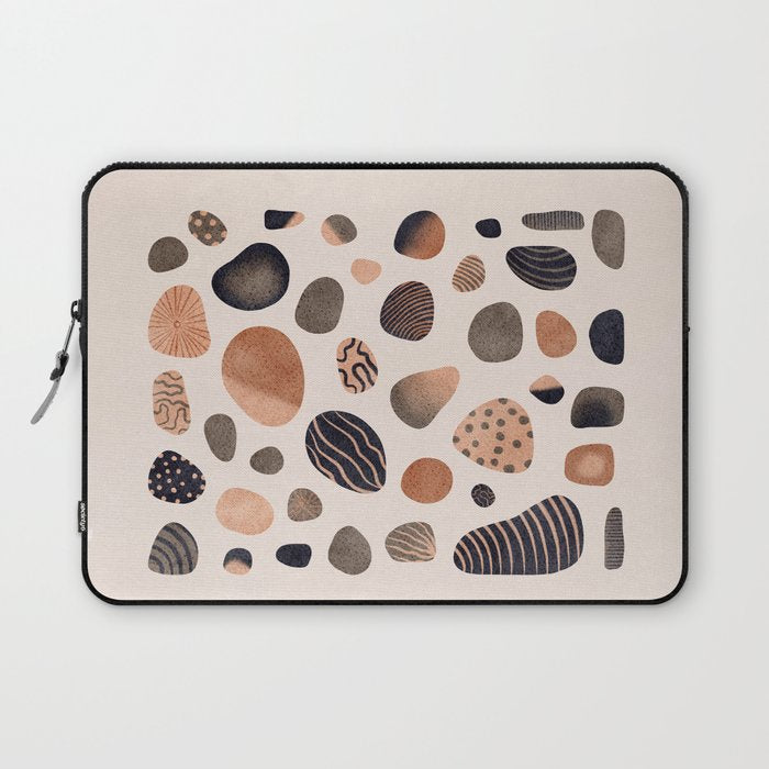 Watercolor Pebbles Laptop Sleeve Gallery Image 1