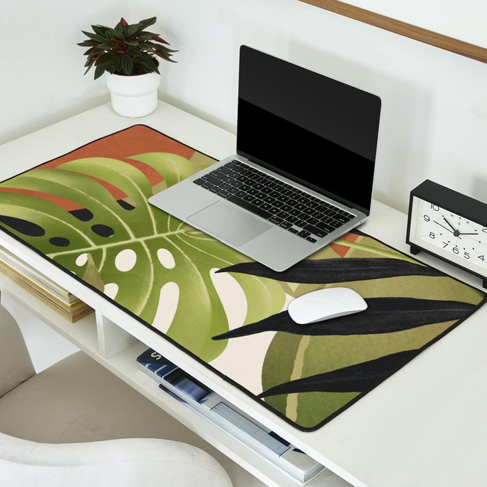 Abstract Art Tropical Leaves 69 Desk Mat Gallery Image 2
