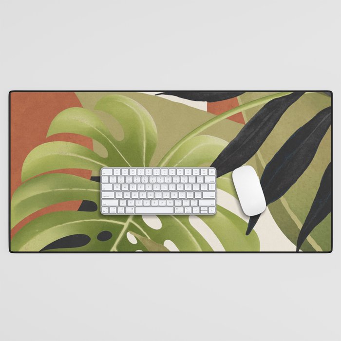 Abstract Art Tropical Leaves 69 Desk Mat Gallery Image 1