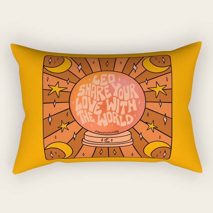 Leo Crystal Ball Rectangular Pillow Gallery Image 2