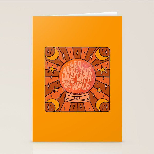 Leo Crystal Ball Stationery Card Gallery Image 2